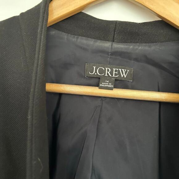 J. Crew Going Out Blazer Stretch Twill Women’s 14 Black Career Professional Chic - Picture 9 of 9